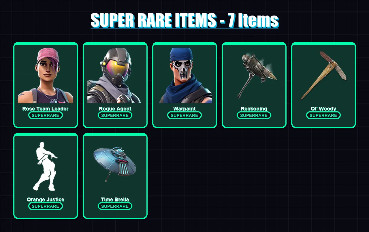 [PC/XBOX/PSN] | Rose Team Leader | Rogue Agent | Warpaint | The Prisoner | Valor | 109 skin | 129 pickaxe | 164 emote | 127 glider | Lv1725