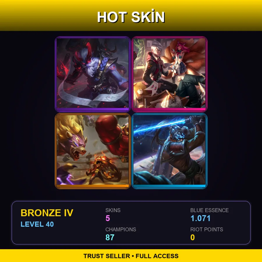 LAS | Lv40 | Bronze IV | 5 Skin | 87 Champ