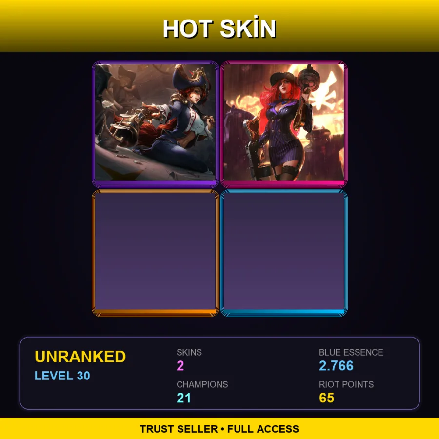 EUNE | Lv30 | Unranked | 2 Skin | 21 Champ