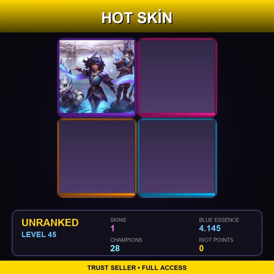 LAN | Lv45 | Unranked | 1 Skin | 28 Champ