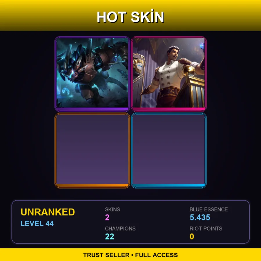 LAS | Lv44 | Unranked | 2 Skin | 22 Champ