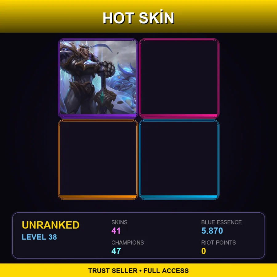RU | Lv38 | Unranked | 41 Skin | 47 Champ