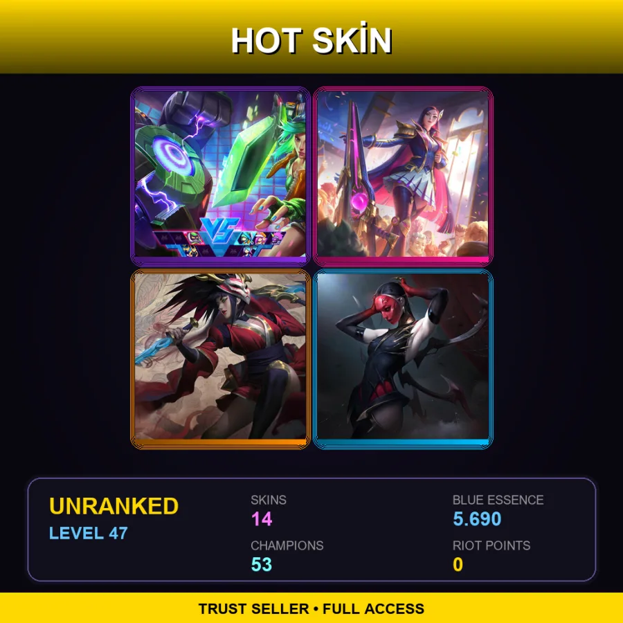 LAS | Lv47 | Unranked | 14 Skin | 53 Champ
