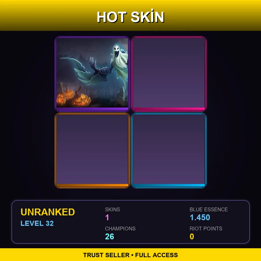 EUW | Lv32 | Unranked | 1 Skin | 26 Champ