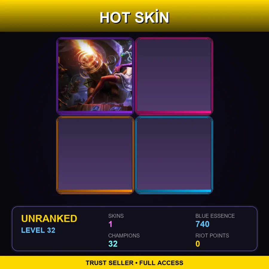 EUW | Crime City Jinx | 1 Skin | 32 Champ | Lv32