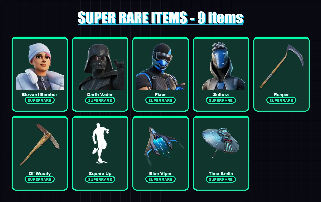 [PS4/PS5/XBOX/PC] | Blizzard Bomber | Darth Vader | Fixer | Sultura | Snap | 141 skin | 188 pickaxe | 122 emote | 136 glider | Lv1869