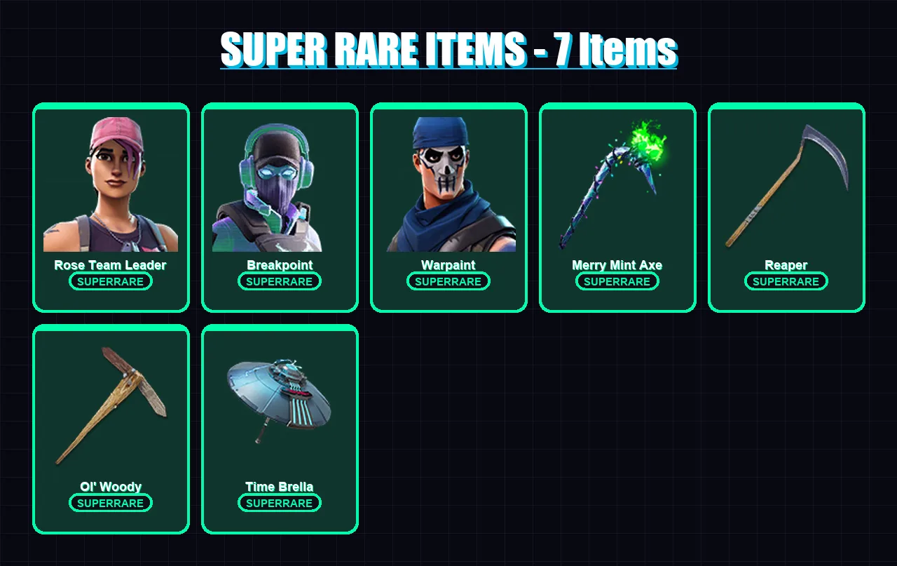 [PS4/PS5/XBOX/PC] | Rose Team Leader | Breakpoint | Warpaint | Blaze | Vendetta | 140 skin | 145 pickaxe | 129 emote | 126 glider | Lv2029 — Fortnite account