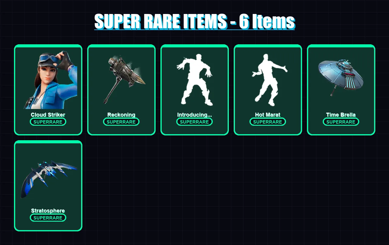 [PS4/PS5/XBOX/PC] | Cloud Striker | Spectra Knight | Omegarok | Hybrid | Ruin | 30 skin | 71 pickaxe | 63 emote | 72 glider | Lv1147