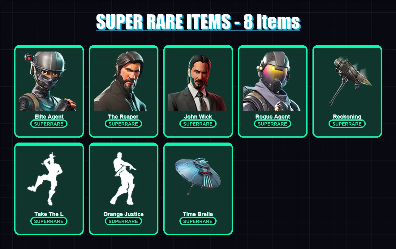[PC/PSN] | Elite Agent | The Reaper | John Wick | Rogue Agent | Oblivion | 74 skin | 42 pickaxe | 58 emote | 46 glider | Lv551 — Fortnite account