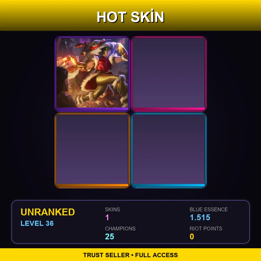 EUNE | Lv36 | Unranked | 1 Skin | 25 Champ