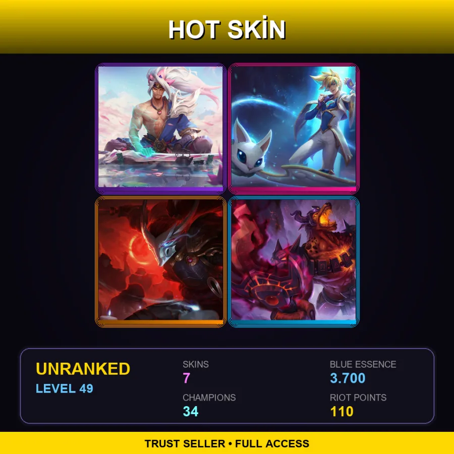 NA | Lv49 | Unranked | 7 Skin | 34 Champ