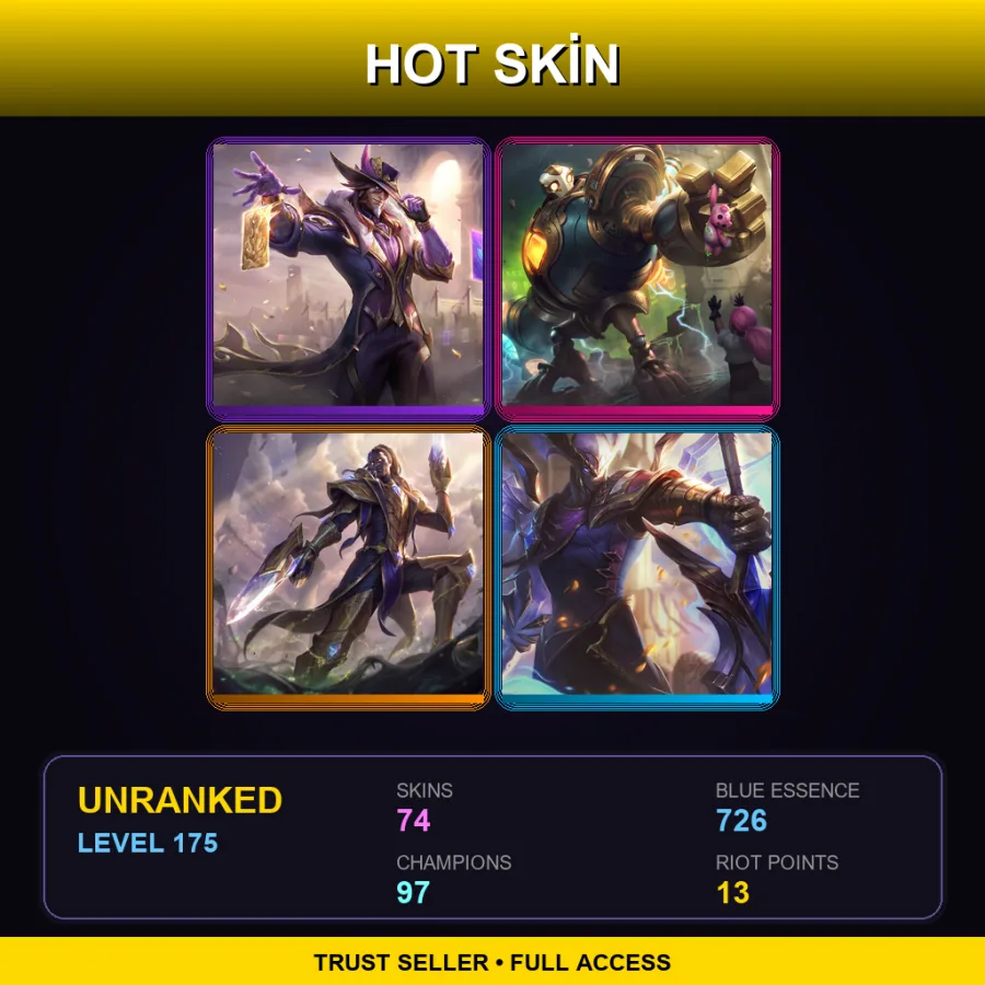 LAS | Lv175 | Unranked | 74 Skin | 97 Champ — Psyops Sona