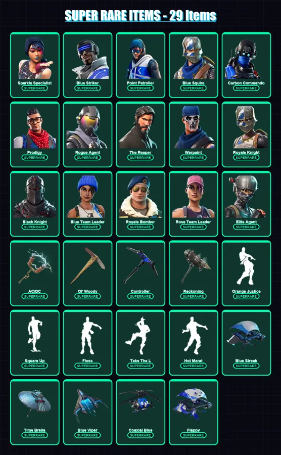 [PS4/PS5/XBOX/PC] | Sparkle Specialist | Blue Striker | Point Patroller | 158 skin | Lv1812 — Fortnite account