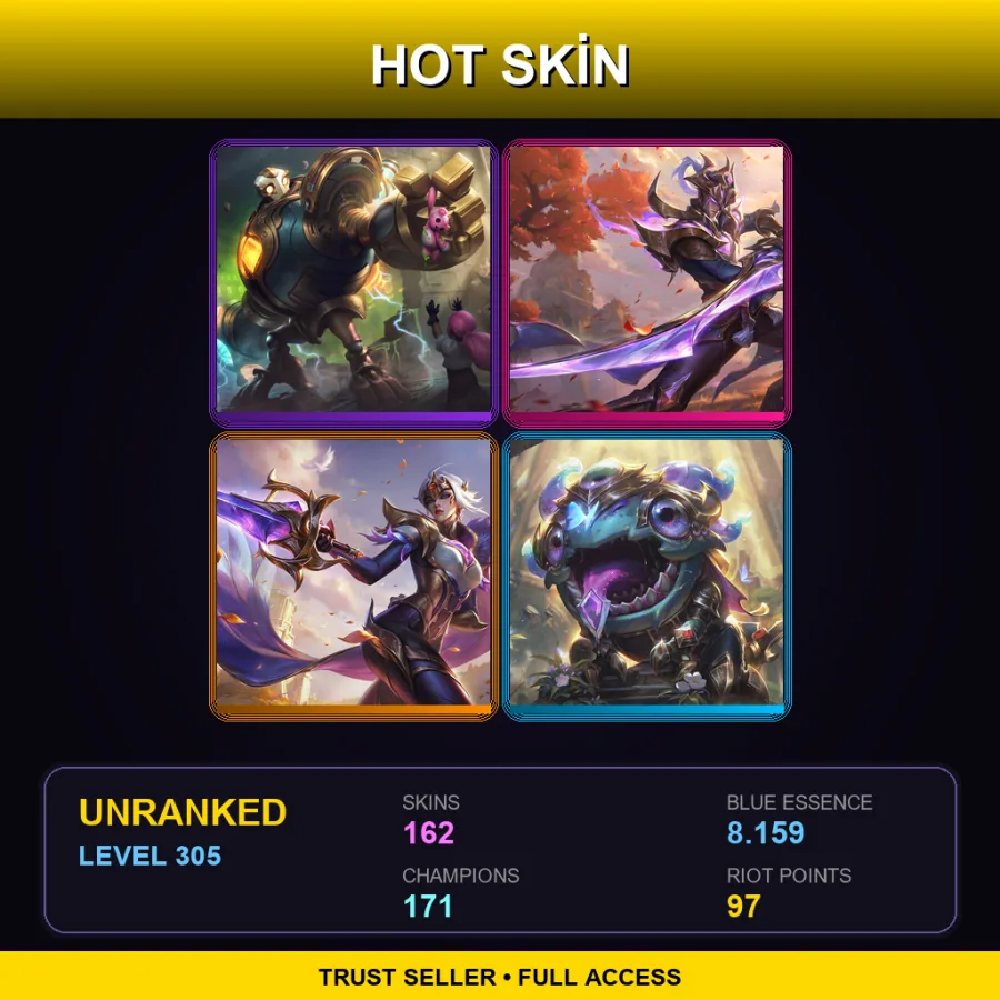 EUNE | Lv305 | Unranked | 162 Skin | 171 Champ — Skt T1 Nami