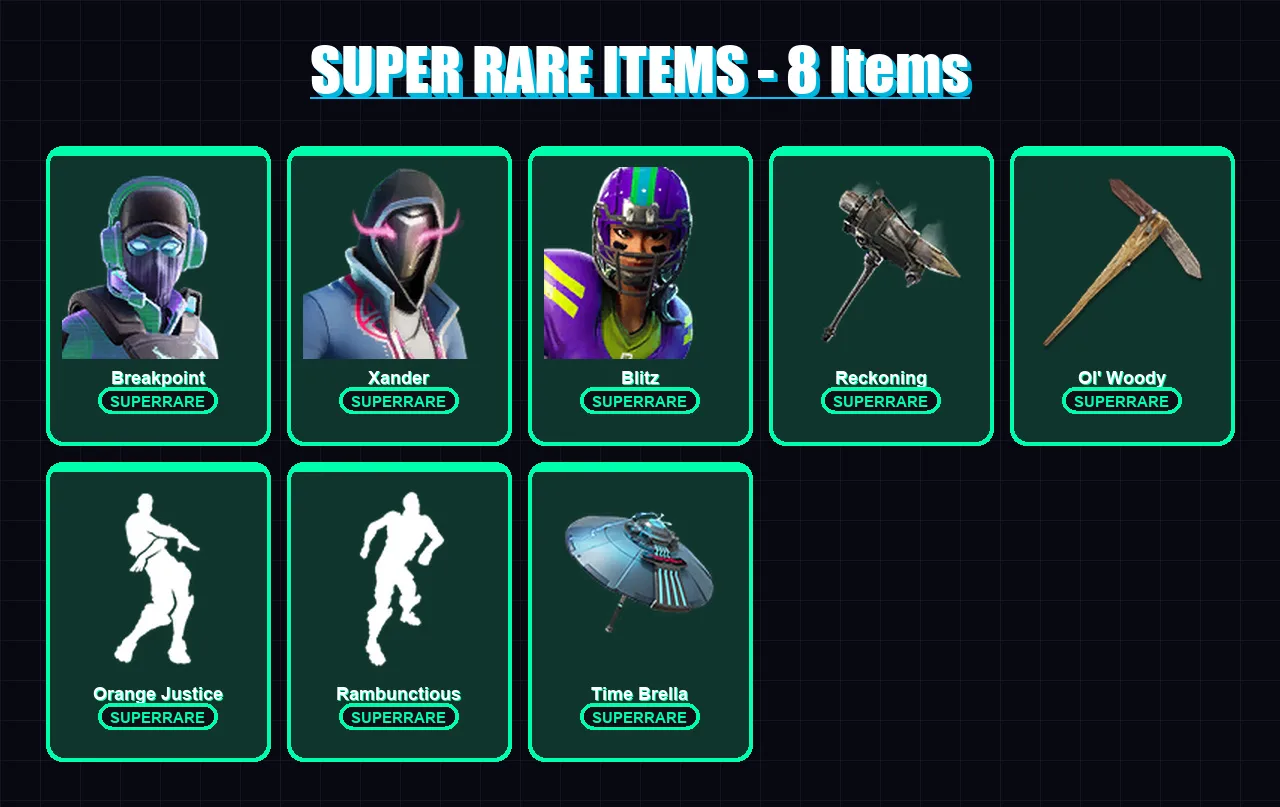 [PC] | Breakpoint | Xander | Blitz | Blackheart | Ronin | 118 skin | 122 pickaxe | 124 emote | 116 glider | Lv1669