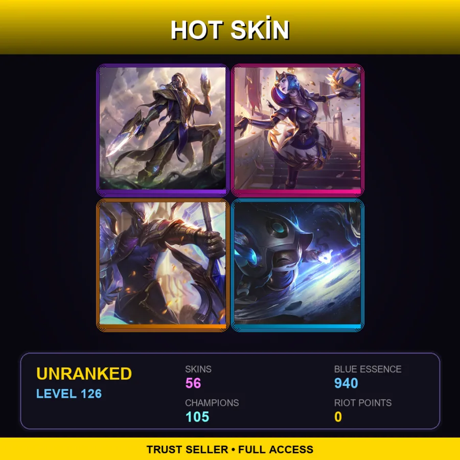 SG | Lv126 | Unranked | 56 Skin | 105 Champ — Project Irelia