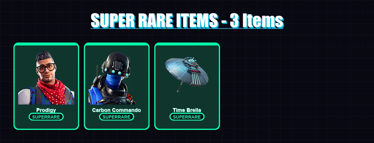 [PS4/PS5/XBOX/PC] | Prodigy | Carbon Commando | Hybrid | Ravage | Catalyst | 38 skin | 74 pickaxe | 83 emote | 84 glider | Lv1386