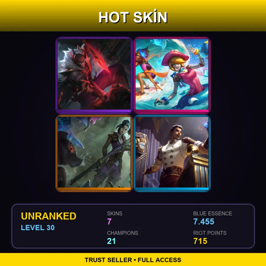 EUW | Lv30 | Unranked | 7 Skin | 21 Champ — Pool Party Orianna