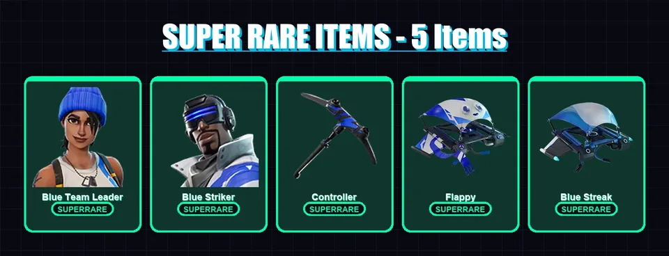 [PC/XBOX] | Blue Team Leader | Blue Striker | 2 skin | 2 pickaxe | 3 emote | 3 glider | Lv69 — main preview