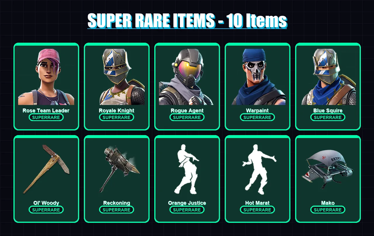 [PC/XBOX/PSN] | Rose Team Leader | Royale Knight | Rogue Agent | Warpaint | Blue Squire | 75 skin | 88 pickaxe | 83 emote | 73 glider | Lv904