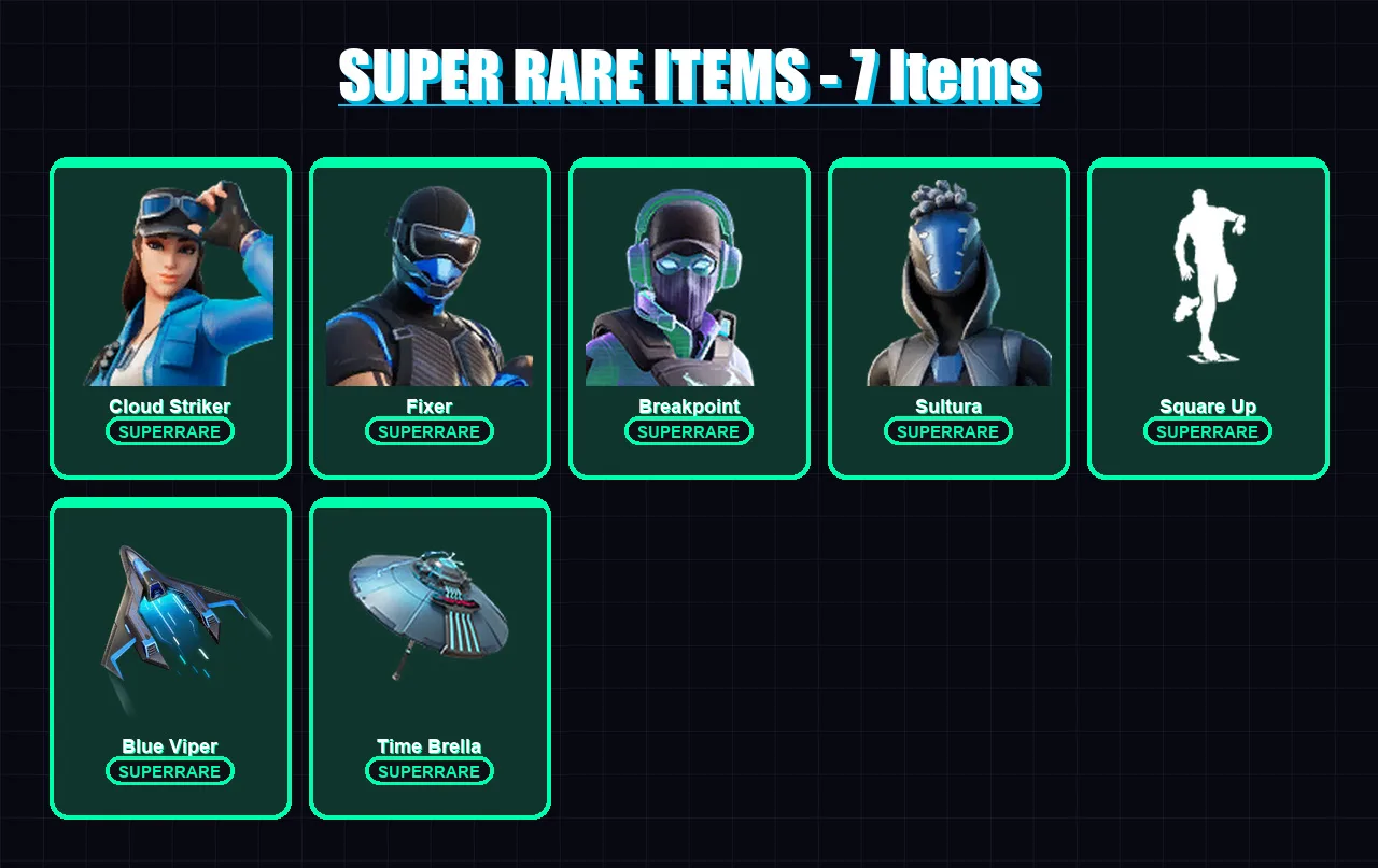 [PC/XBOX/PSN] | Cloud Striker | Fixer | Breakpoint | Sultura | Backlash | 48 skin | 71 pickaxe | 69 emote | 63 glider | Lv966