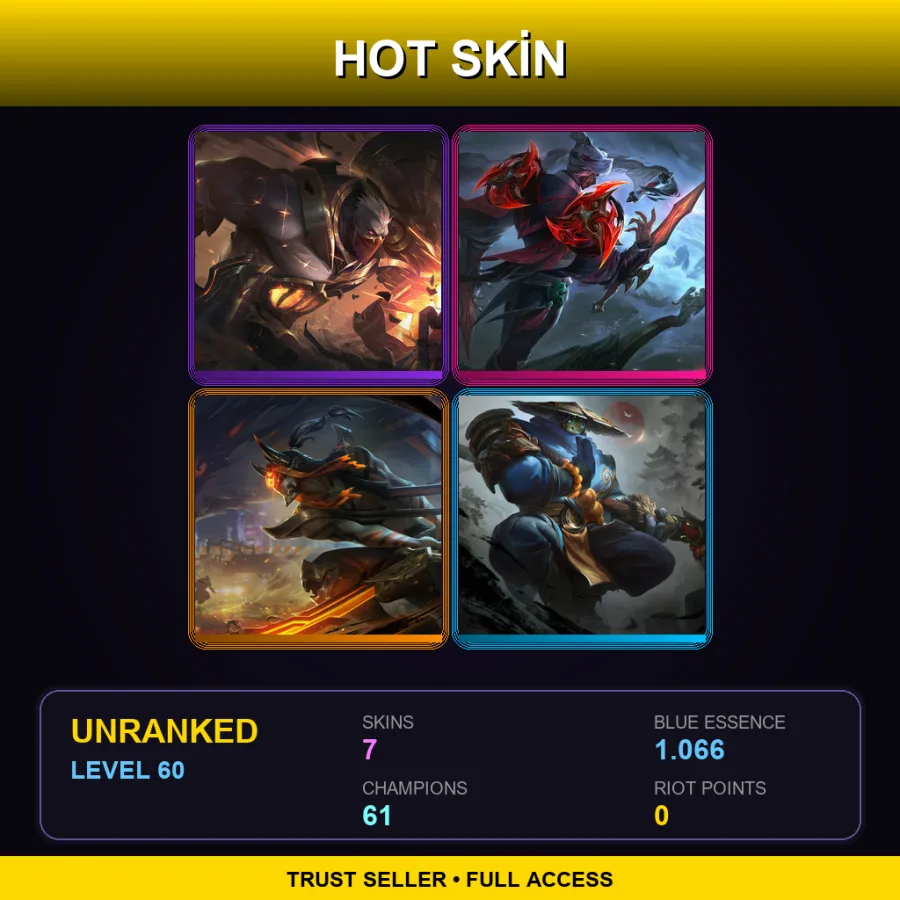 VN | Lv60 | Unranked | 7 Skin | 61 Champ — Sanguine Garen