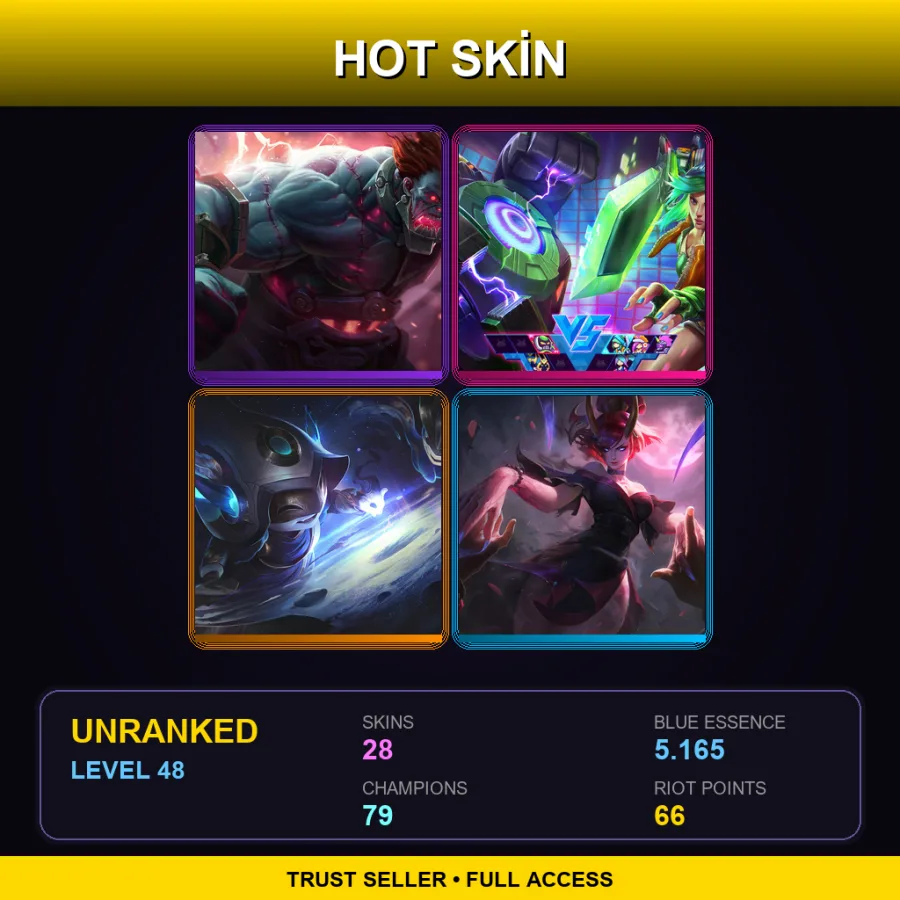 EUNE | Lv48 | Unranked | 28 Skin | 79 Champ — LoL account