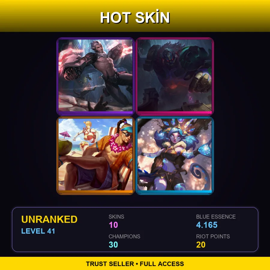 LAS | Lv41 | Unranked | 10 Skin | 30 Champ