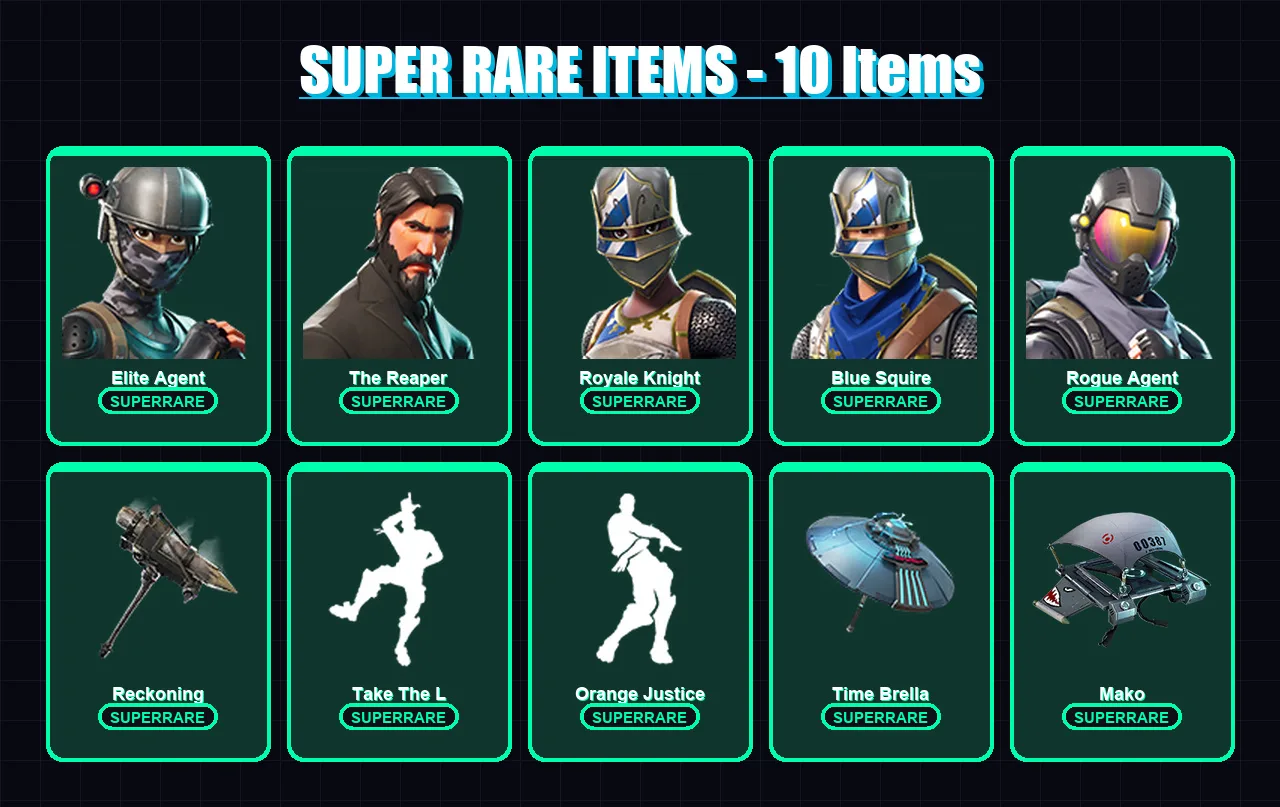 [PC/XBOX/PSN] | Elite Agent | The Reaper | Royale Knight | Blue Squire | Rogue Agent | 67 skin | 48 pickaxe | 69 emote | 54 glider | Lv810