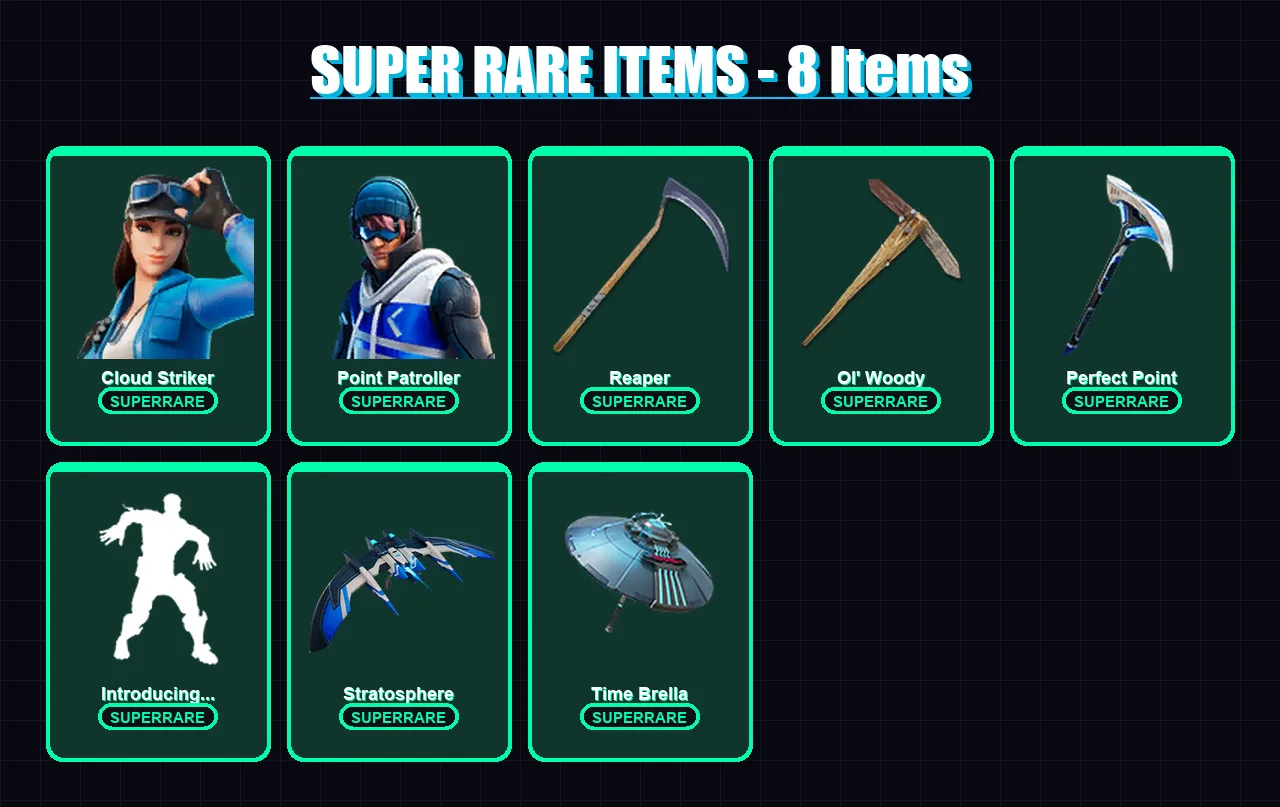 [PC/PSN] | Cloud Striker | Point Patroller | Eternal Knight | Midas | Fade | 47 skin | 54 pickaxe | 46 emote | 53 glider | Lv845