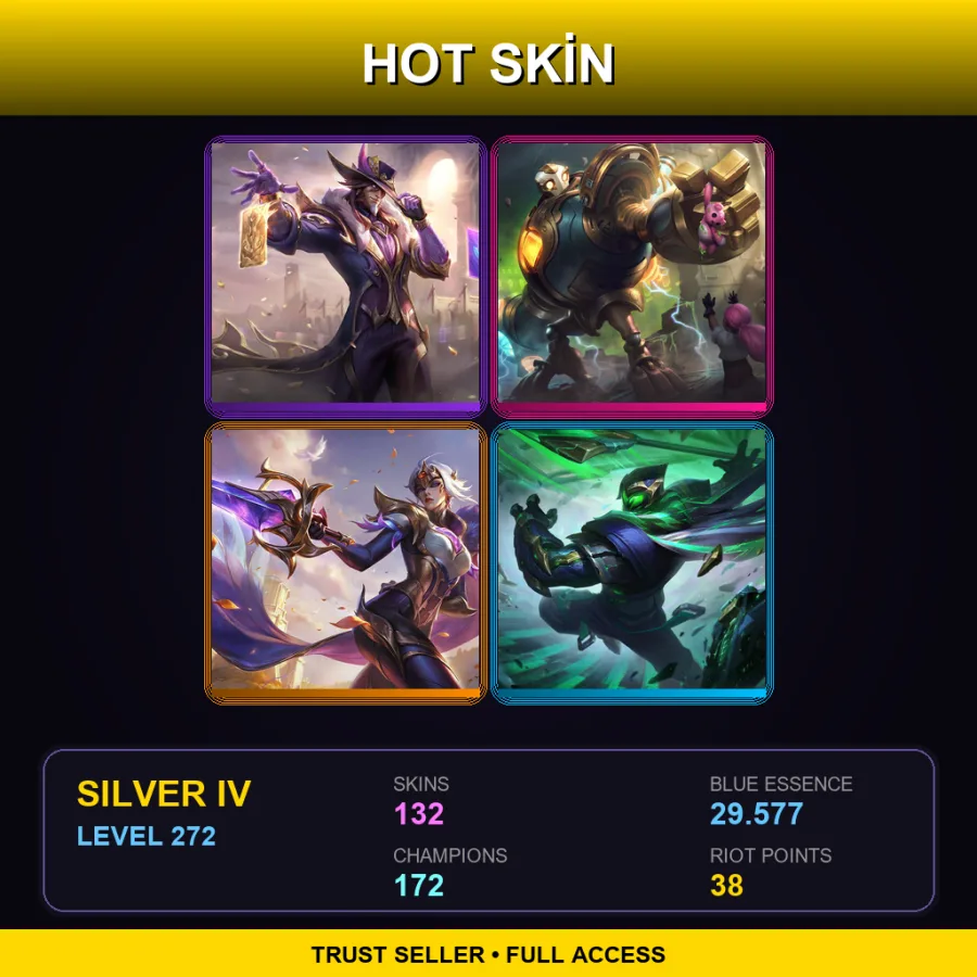 SG | Lv272 | Silver IV | 132 Skin | 172 Champ