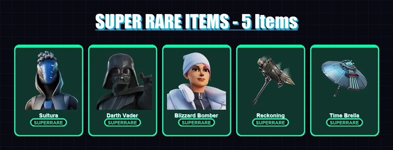 [PS4/PS5/XBOX/PC] | Sultura | Darth Vader | Blizzard Bomber | Joey | Era | 178 skin | 212 pickaxe | 157 emote | 192 glider | Lv2288