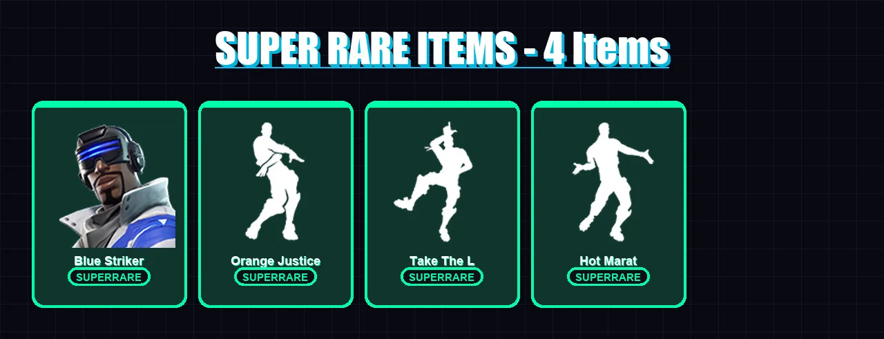[PS4/PS5/XBOX/PC] | Blue Striker | Hybrid | Zenith | Dark Voyager | Lynx | 23 skin | 35 pickaxe | 33 emote | 38 glider | Lv532
