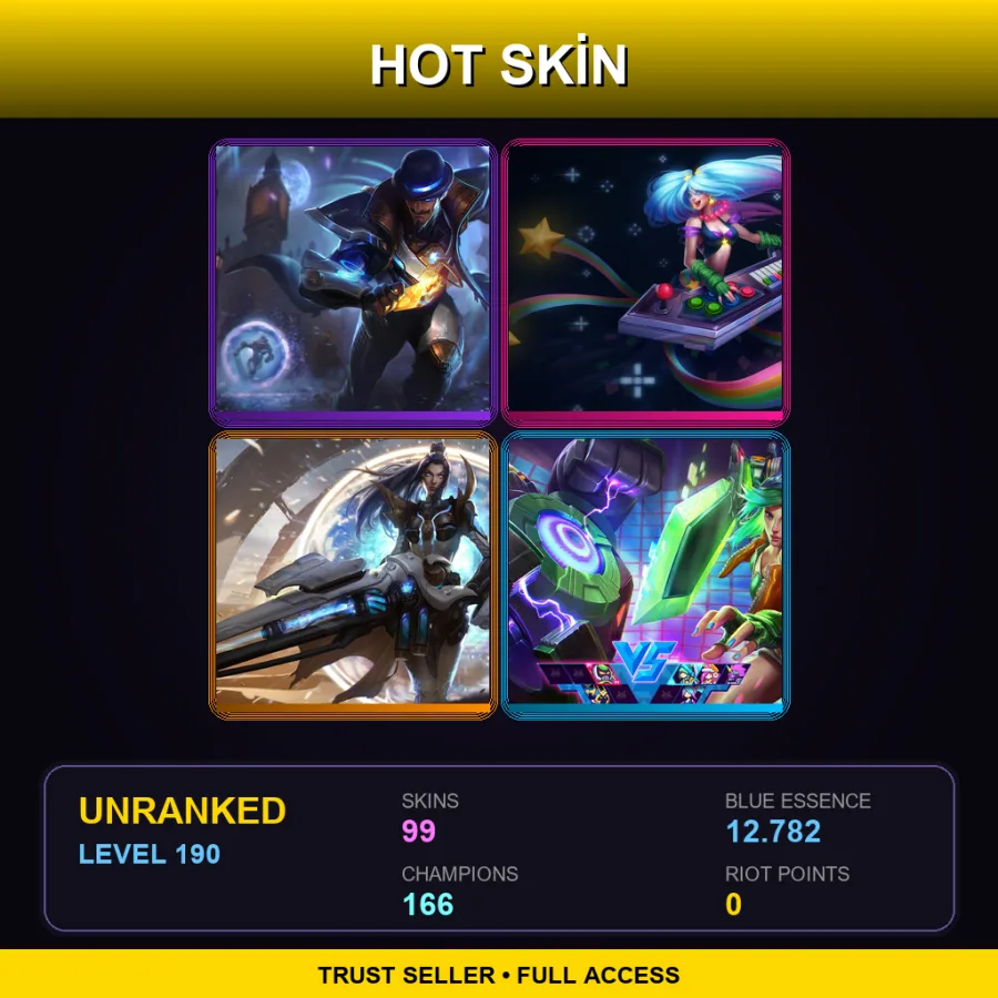 SG | Lv190 | Unranked | 99 Skin | 166 Champ