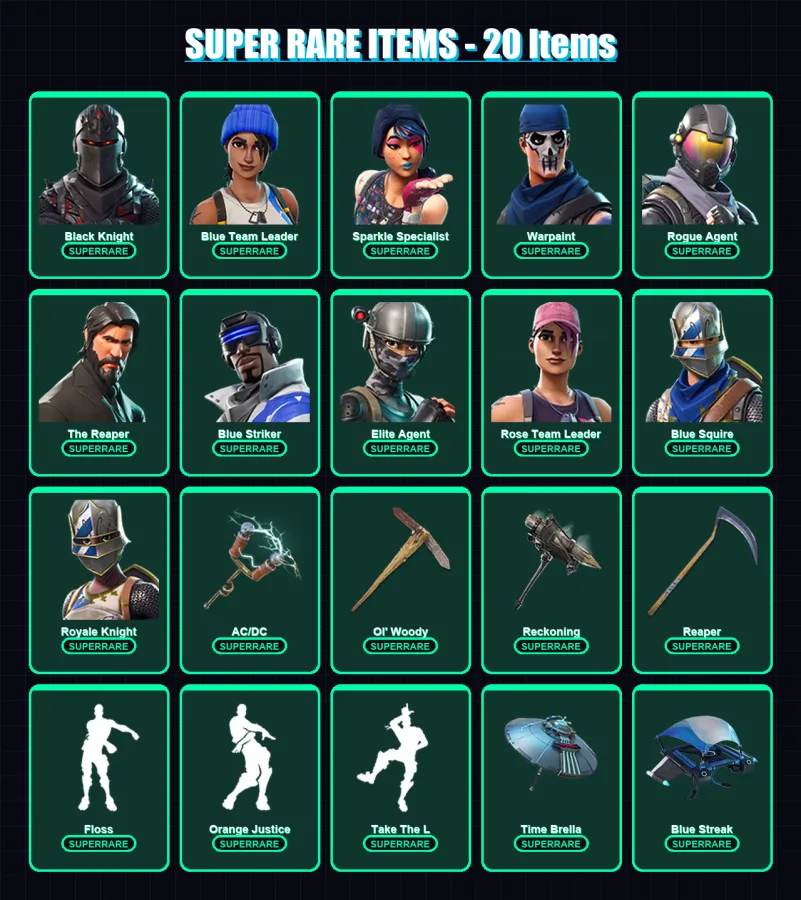 [PS4/PS5/XBOX/PC] | Black Knight | Blue Team Leader | Sparkle Specialist | 43 skin | Lv402
