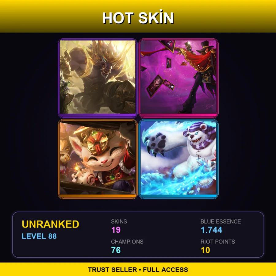 LAS | Lv88 | Unranked | 19 Skin | 76 Champ — Firecracker Teemo
