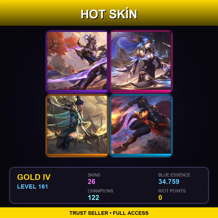VN | Lv161 | Gold IV | 26 Skin | 122 Champ