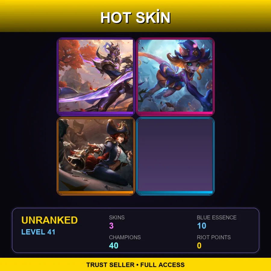 EUNE | Lv41 | Unranked | 3 Skin | 40 Champ