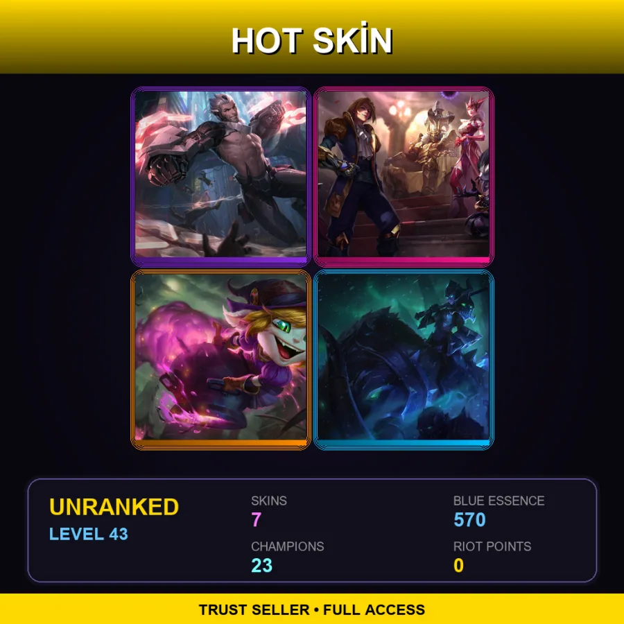 LAS | Lv43 | Unranked | 7 Skin | 23 Champ