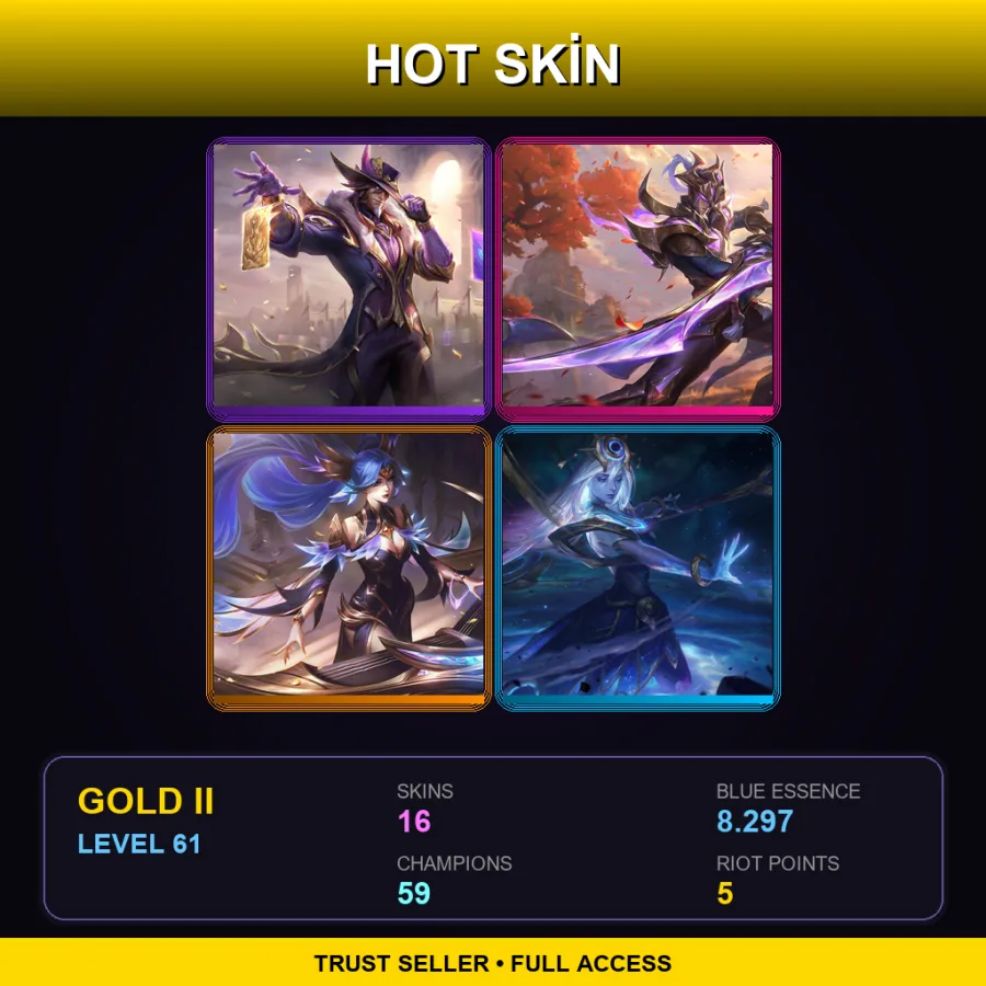 BR | Lv61 | Gold II | 16 Skin | 59 Champ