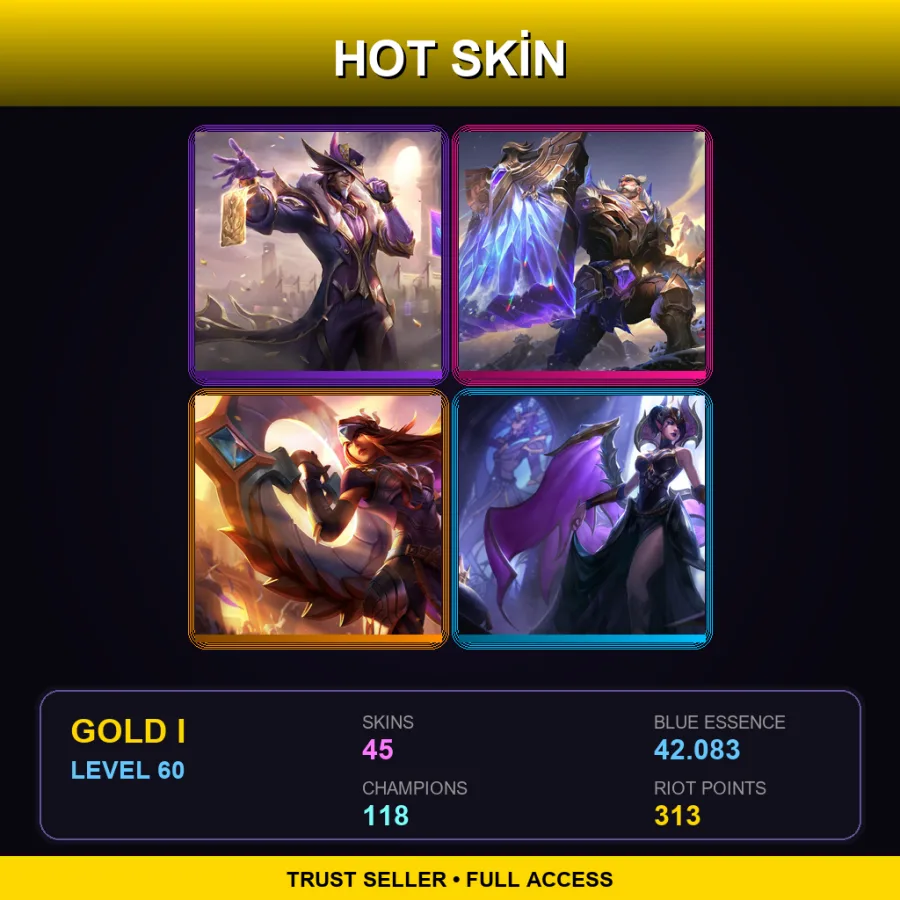 NA | Lv60 | Gold I | 45 Skin | 118 Champ