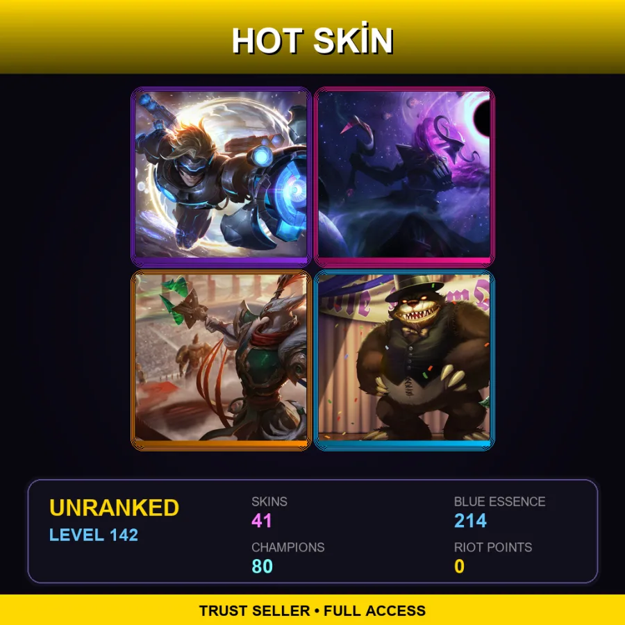 SG | Lv142 | Unranked | 41 Skin | 80 Champ
