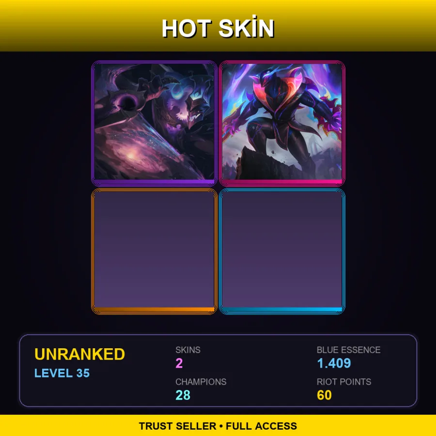 ME | Lv35 | Unranked | 2 Skin | 28 Champ