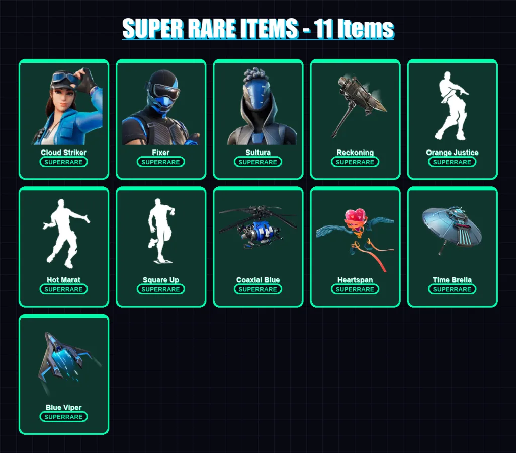 [PC/XBOX/PSN] | Cloud Striker | Fixer | Sultura | Raz | Luxe | 138 skin | 156 pickaxe | 117 emote | 131 glider | Lv2070