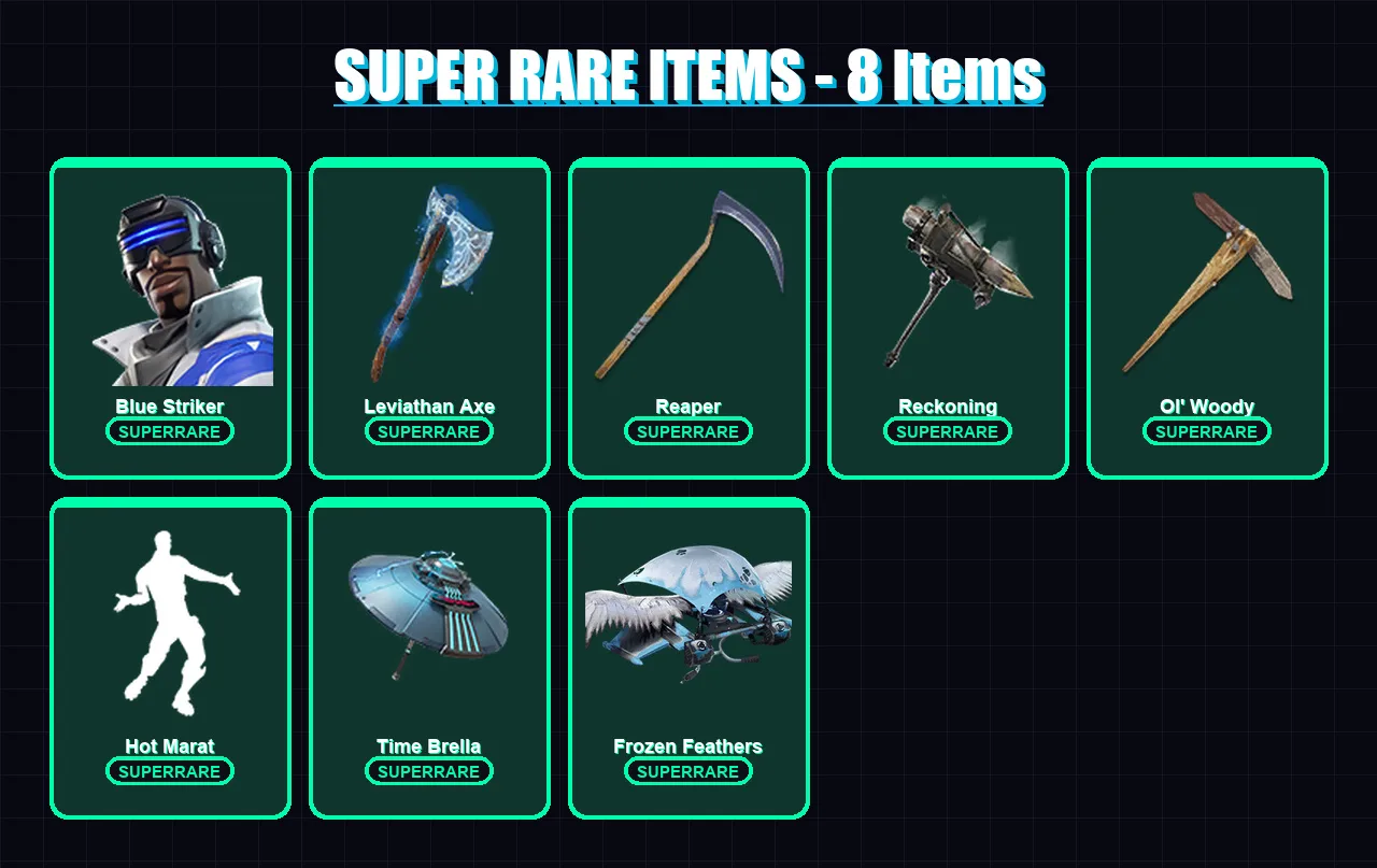 [PC/XBOX] | Blue Striker | Calamity | Backlash | Midas | Singularity | 194 skin | 184 pickaxe | 135 emote | 145 glider | Lv1942