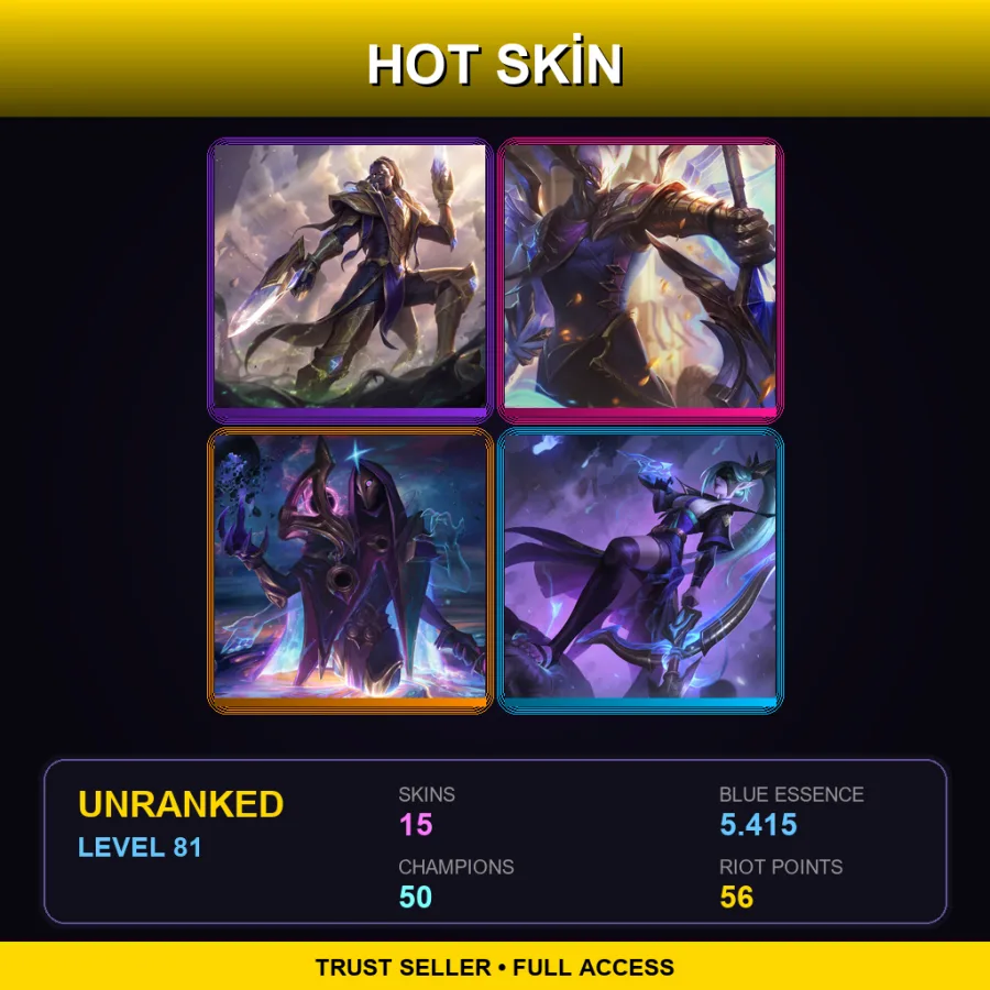 LAS | Lv81 | Unranked | 15 Skin | 50 Champ