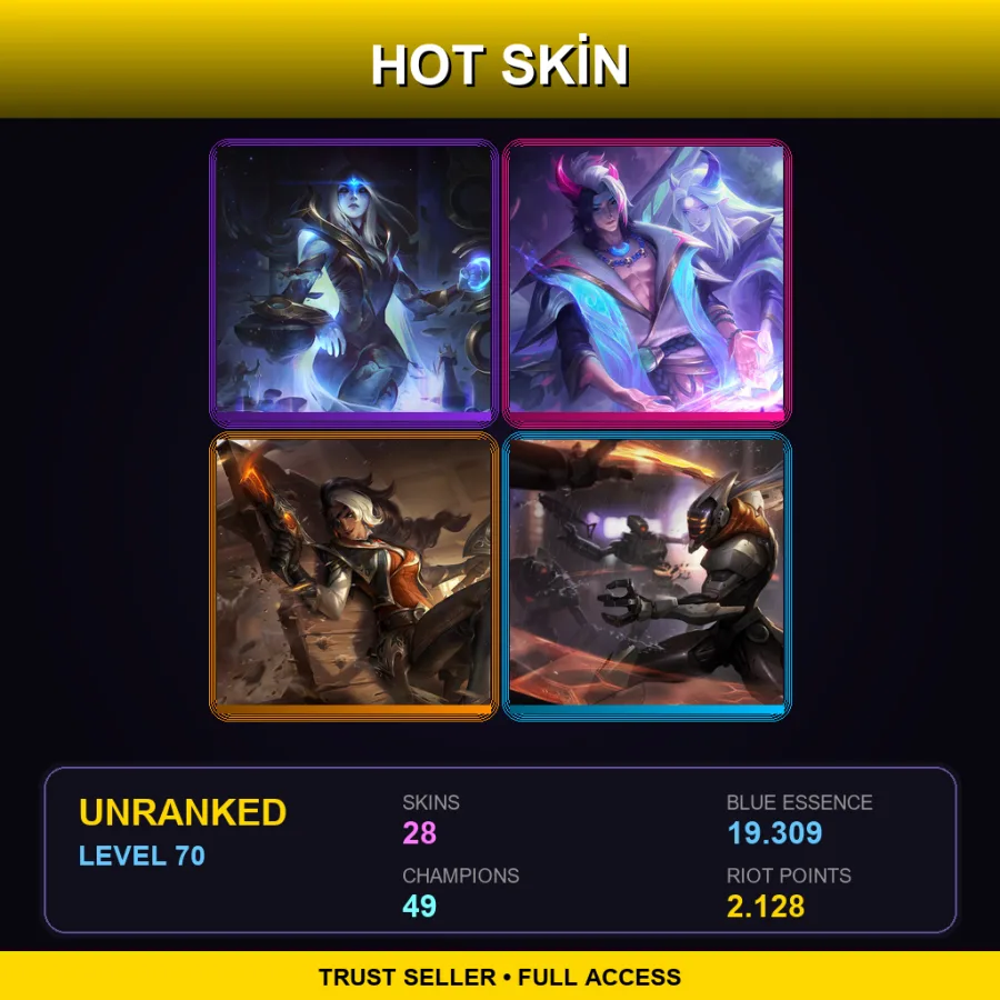 BR | Lv70 | Unranked | 28 Skin | 49 Champ