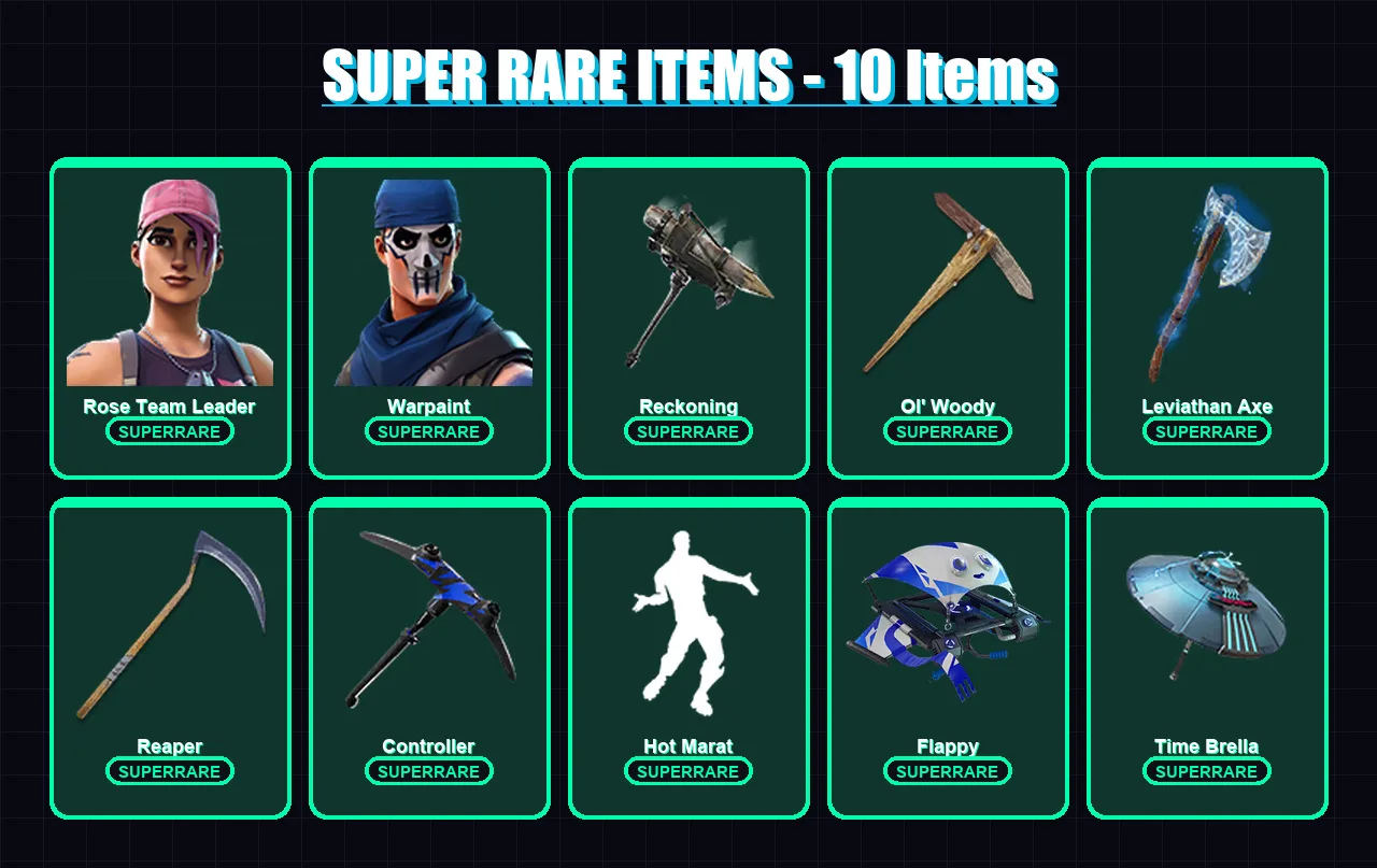 [PC/XBOX/PSN] | Rose Team Leader | Warpaint | Menace | Ruin | Sorana | 172 skin | 184 pickaxe | 147 emote | 156 glider | Lv2704