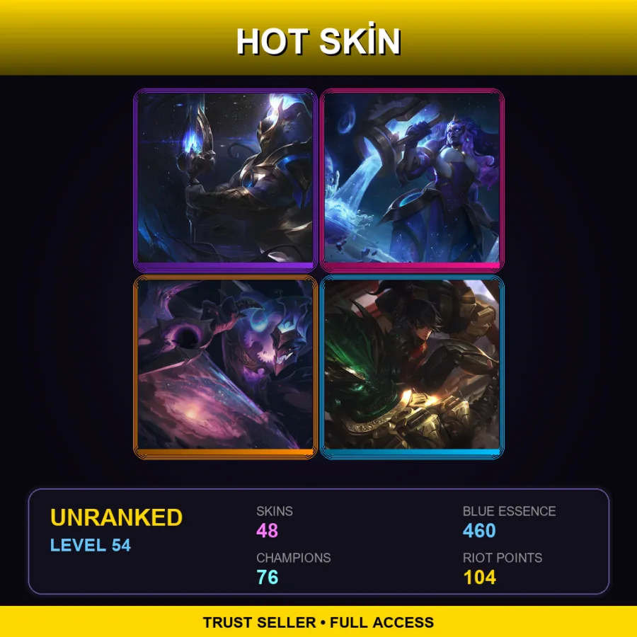 TR | Lv54 | Unranked | 48 Skin | 76 Champ