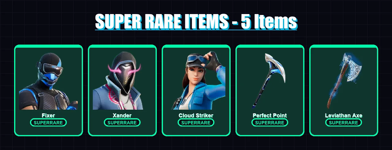 [PC/XBOX] | Fixer | Xander | Cloud Striker | Raz | Kymera | 52 skin | 60 pickaxe | 47 emote | 41 glider | Lv866